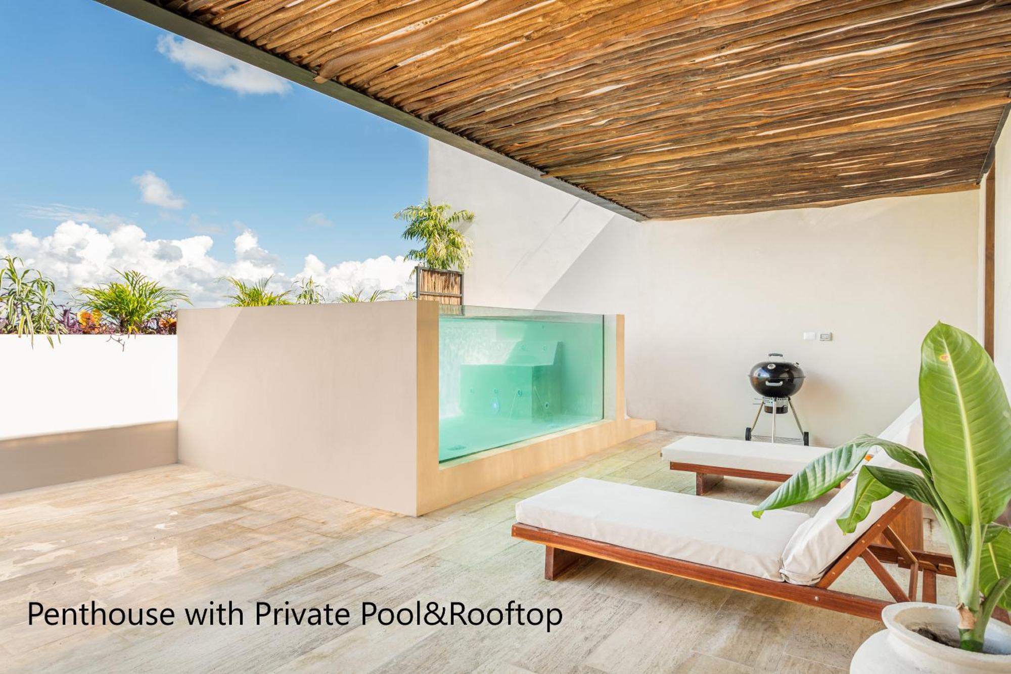 Extraordinary 2Br Apartment In Fully Equipped Hotel In Tulum ตูลุม ภายนอก รูปภาพ